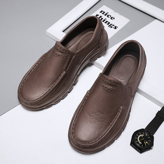 Damen Bequeme Slipper aus hochwertigem Leder EB