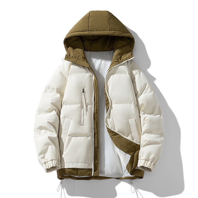 Unisex  reversible insulated hooded puffer jacket with zip utility pockets EB