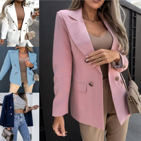 Damen modischer Blazer mit doppelter Knopfleiste EB