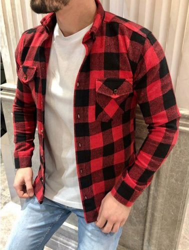 EB | Hemd Karierter Flanell Relaxed Fit Langärmelig Mit Brusttaschen