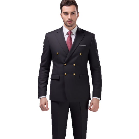 Herren nan doppelreihiges Abend-Sakko mit Zierknöpfen, schmaler Silhouette und eleganter Verarbeitung EB