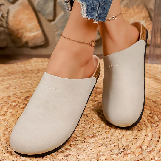 Damen Bequeme Clogs aus weichem Wildleder mit anatomisch geformtem Fußbett EB