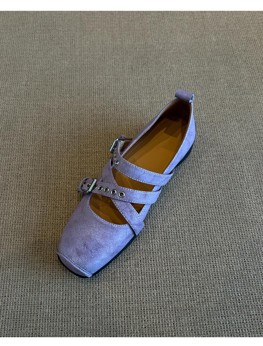 Damen Komfortable Mokassins mit modischem Riemchen-Design und eleganten Details EB