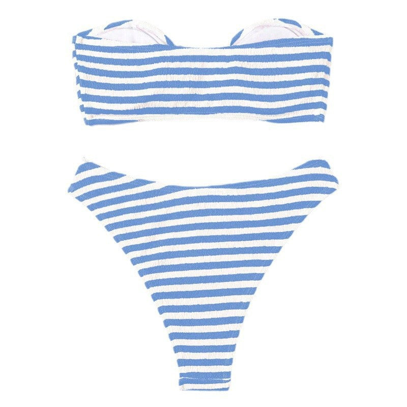 Damen Bandeau-Bikini mit modischem Schnallenverschluss EB