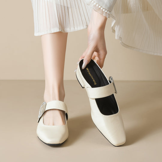 Damen elegante Slingback-Pumps mit modischem Schnallenakzent EB