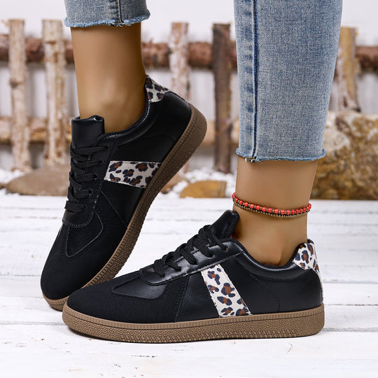Damen Sneakers im modischen Leo-Design mit bequemer Sohle EB