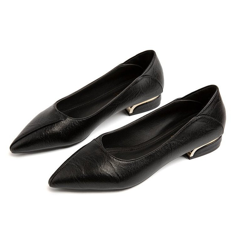 Damen Spitzen Ballerinas mit elegantem Blockabsatz EB