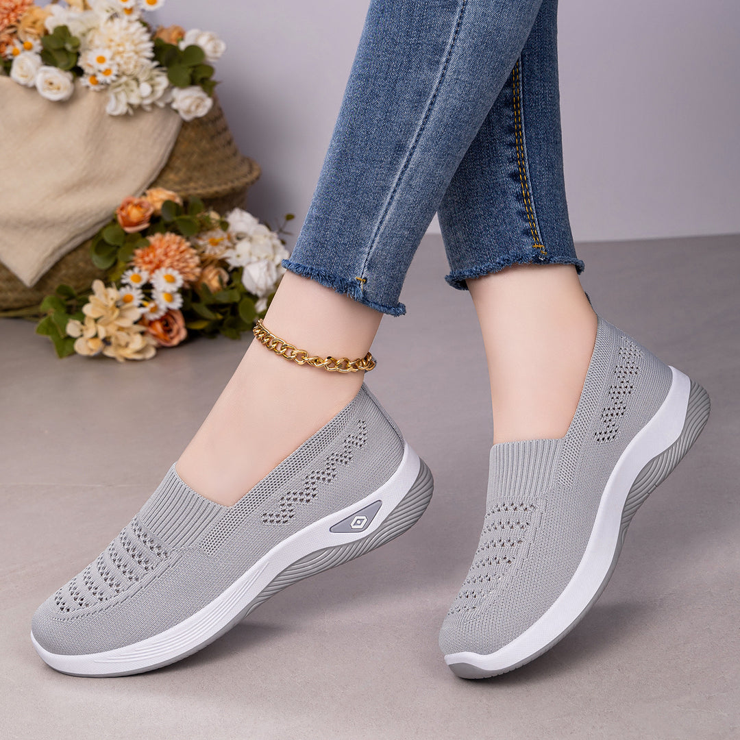 Damen Leichte Komfort-Sneaker mit atmungsaktiver Strickoberfläche EB