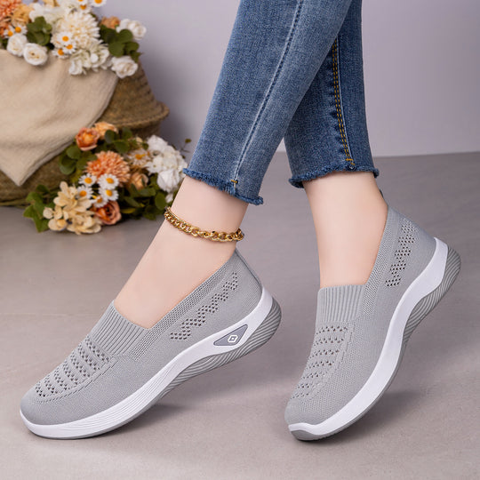 Damen Leichte Komfort-Sneaker mit atmungsaktiver Strickoberfläche EB