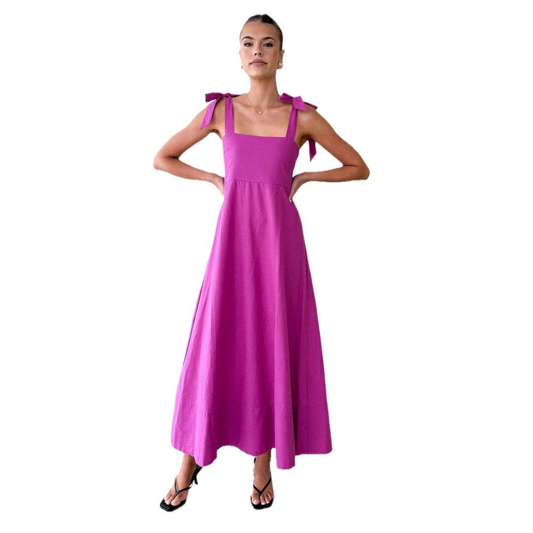 Damen maxikleid mit verstellbaren Trägern EB
