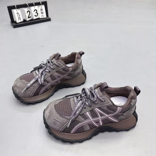 Damen Sportliche Sneakers mit atmungsaktivem Obermaterial und robustem Profil EB