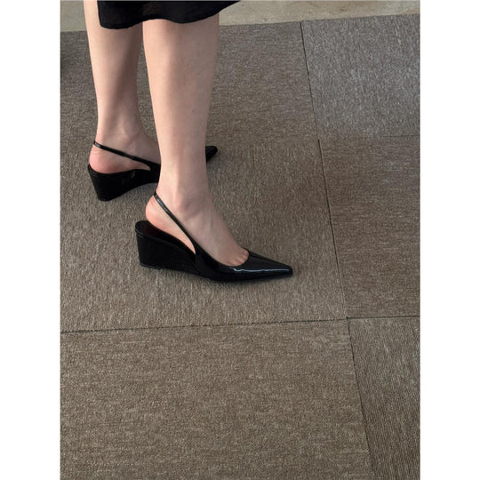 Damen Slingback Wedges mit spitzem Design EB