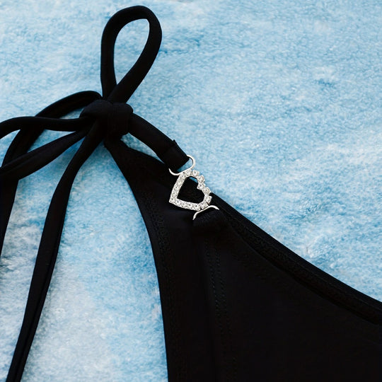Damen Triangel-Bikini mit funkelnden Schmuckdetails EB