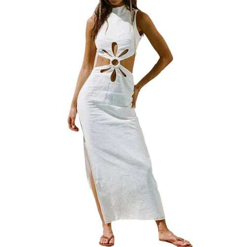 Damen Maxikleid mit raffinierten Cut-Outs und elegantem Design EB