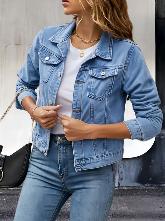Damen Lässige Utility-Jacke mit strukturierten Details EB