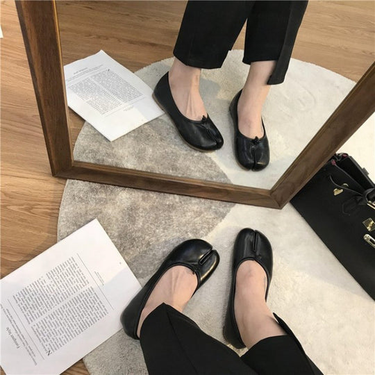 Damen Ballerinas mit eleganter Schlitz-Details und bequemer Innensohle EB