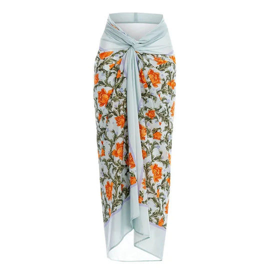 Damen Hochwertiger einteiliger Badeanzug mit außergewöhnlichem Schnitt und floralen Details EB