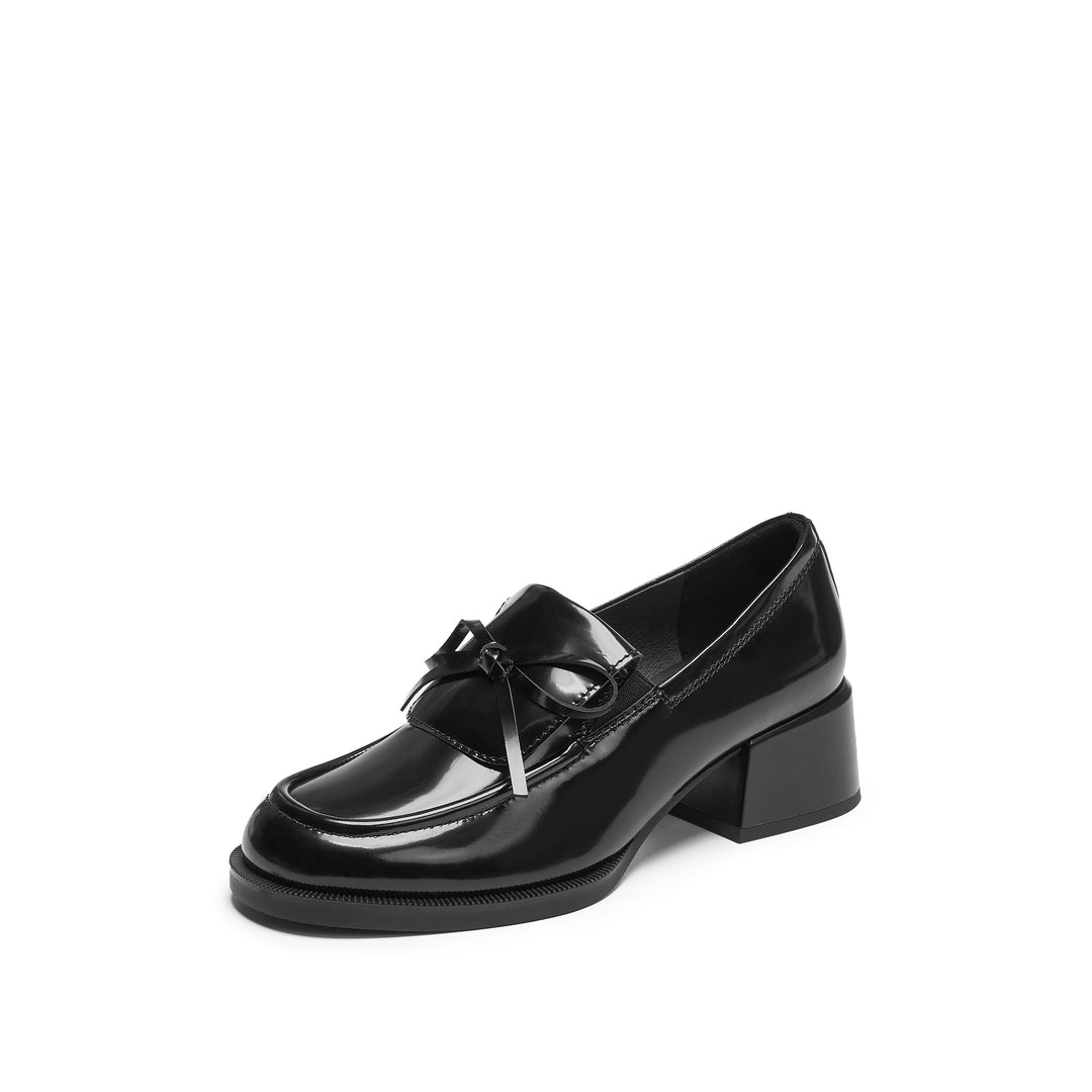 Damen elegante Mokassins mit dekorativem Schleifenakzent EB