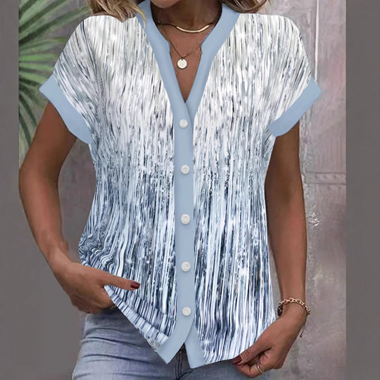 Damen Blusenshirt mit elegantem Streifenmuster und soften Details Heidi-Mode