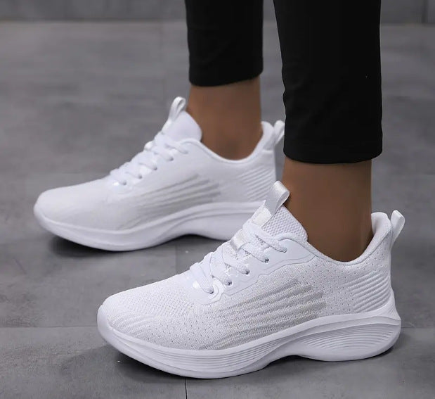 Damen Atmungsaktive Sport-Sneaker mit flexibler Sohle und gepolstertem Fußbett EB