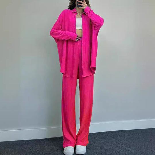 Damen lässiger Overall mit schickem Hemd EB