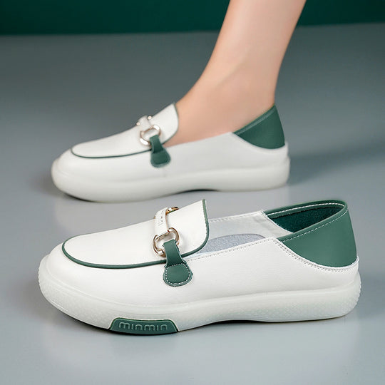Damen Bequeme Slip-On Schuhe mit modischem Dekor und rutschfester Sohle EB