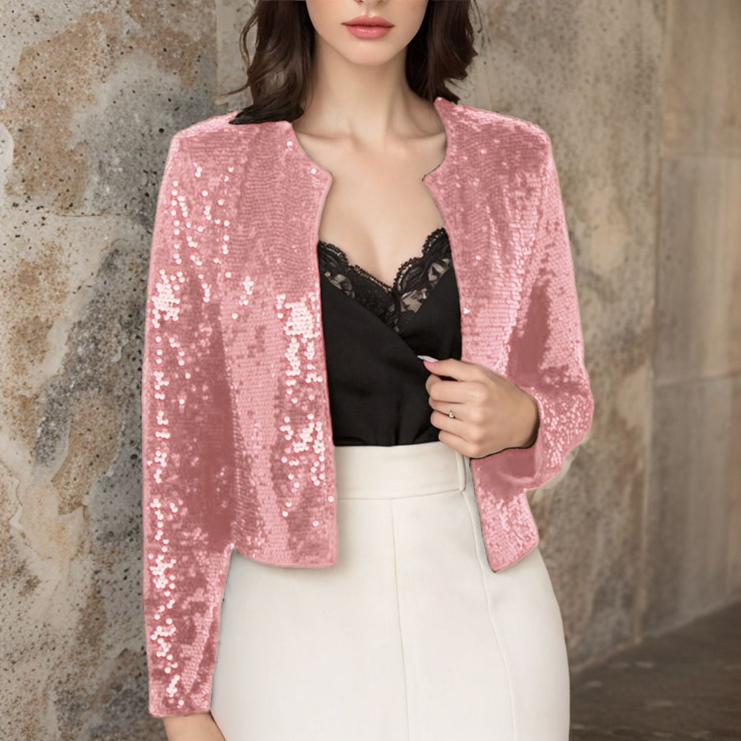 Damen Paillettenjacke Im Modernen Schnitt EB