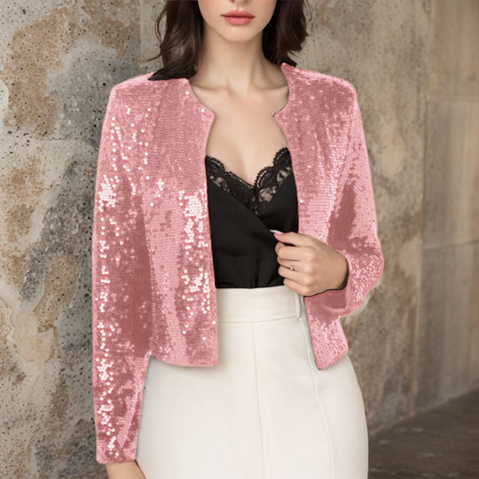 Damen Paillettenjacke Im Modernen Schnitt EB