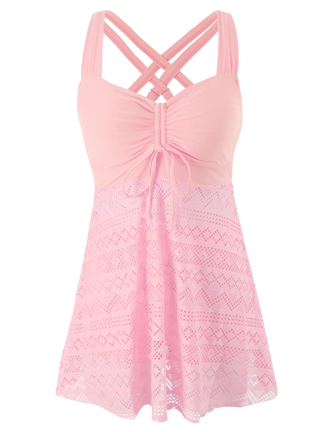 Damen Schwimmkleid mit raffinierter Rückenpartie und sehr elastischer Stoffqualität EB