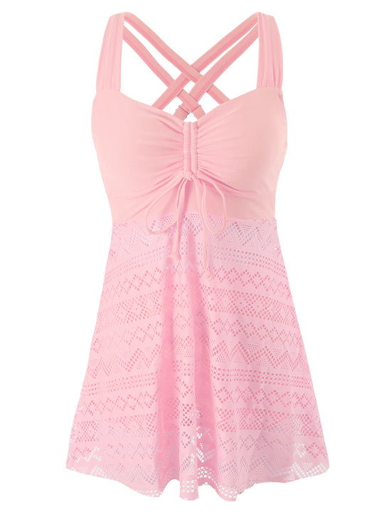 Damen Schwimmkleid mit raffinierter Rückenpartie und sehr elastischer Stoffqualität EB