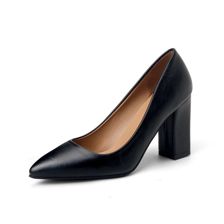 Damen elegante High Heels mit blockiertem Absatz EB