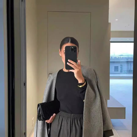 Damen Oversized Wolljacke EB