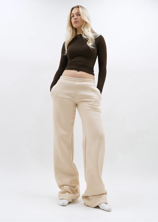 Damen Bequeme Sweatpants mit elastischem Bund und seitlichen Taschen EB
