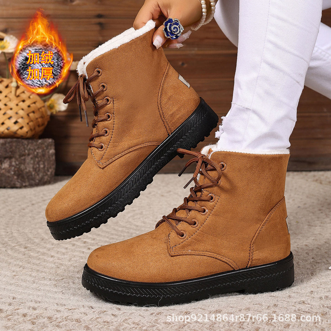Damen Warm Gefütterte Winterstiefel EB