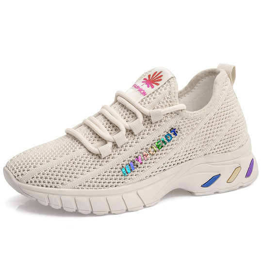 Damen Sportliche Freizeitschuhe mit elastischem Schnürsystem und atmungsaktiver Oberflächenstruktur EB