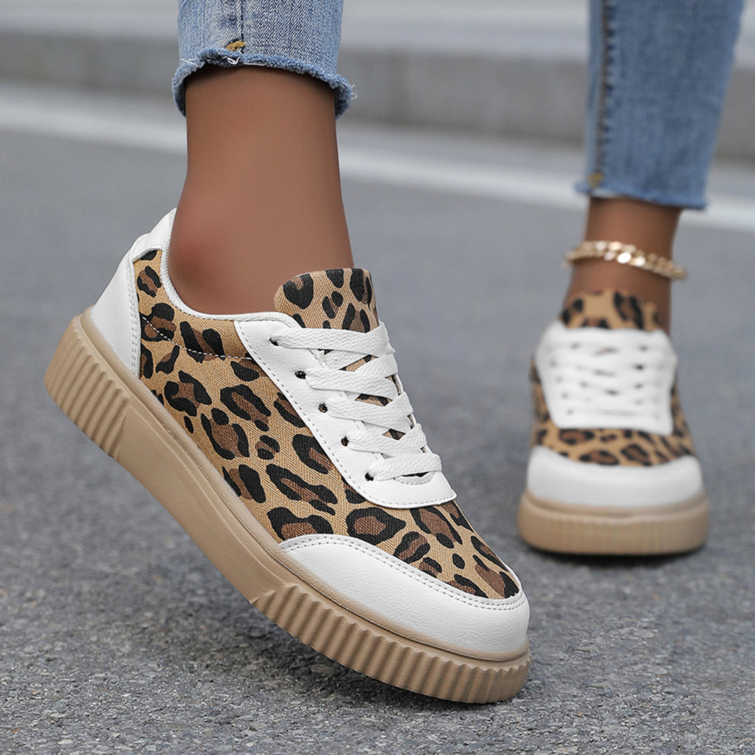 Damen Sneaker im trendigen Leopardenmuster mit bequemer Dämpfung EB