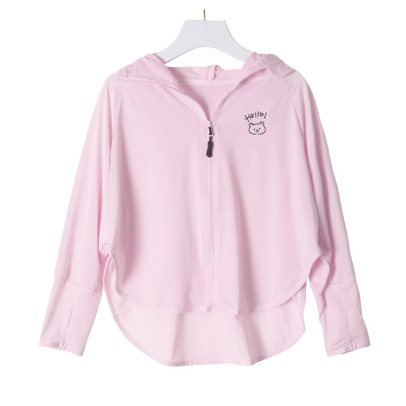 Mädchen multifunktionale Sonnen-Schutzjacke mit Kapuze EB