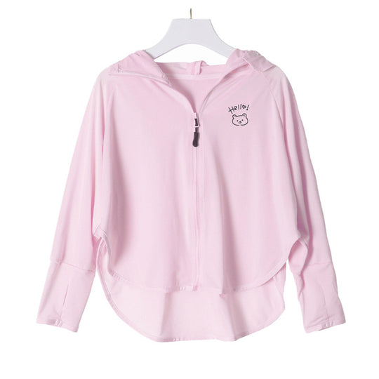 Mädchen multifunktionale Sonnen-Schutzjacke mit Kapuze EB