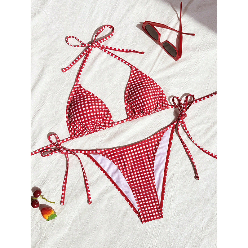 Damen Triangel-Bikini mit Animal-Print EB