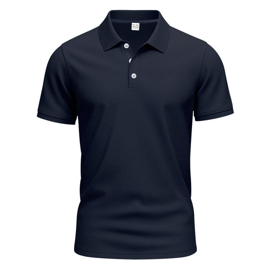 Herren nan Polokragen-Shirt mit schlanker Passform, atmungsaktiver Meshstruktur und flacher Zwei-Knopfleiste EB