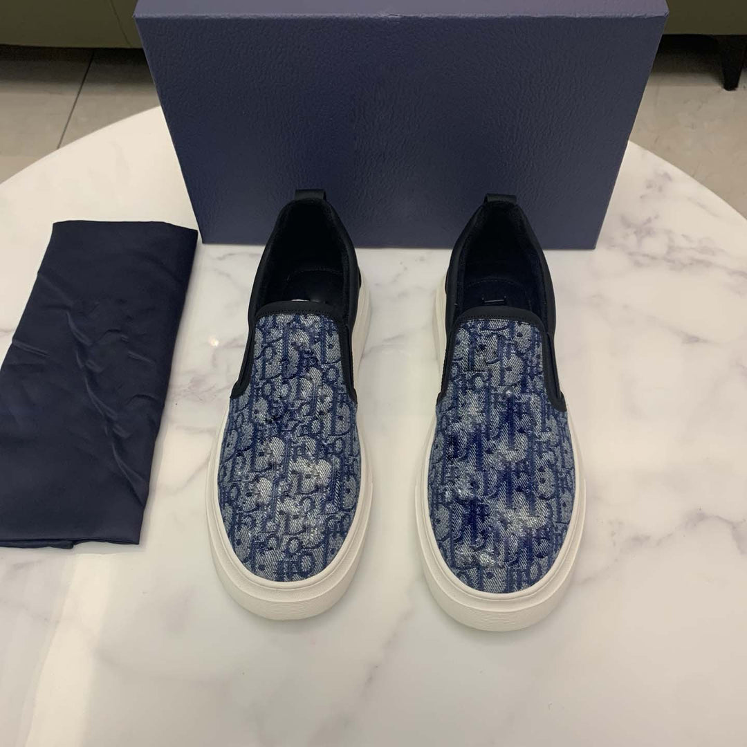 Damen Slip-On Sneakers mit modischem Schlangenleder-Design und praktischem Elastikeinsatz EB