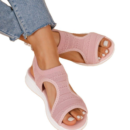 Damen Bequeme Strandsandalen mit atmungsaktivem Mesh-Obermaterial EB