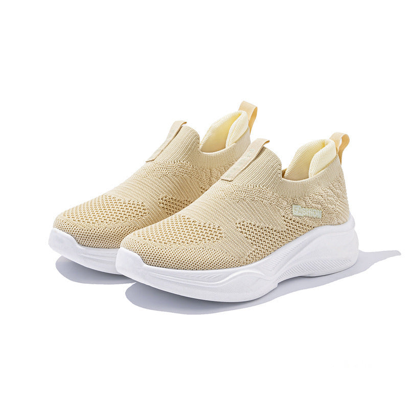 Damen Atmungsaktive Slip-On Sneakers mit elastischer Sohle EB