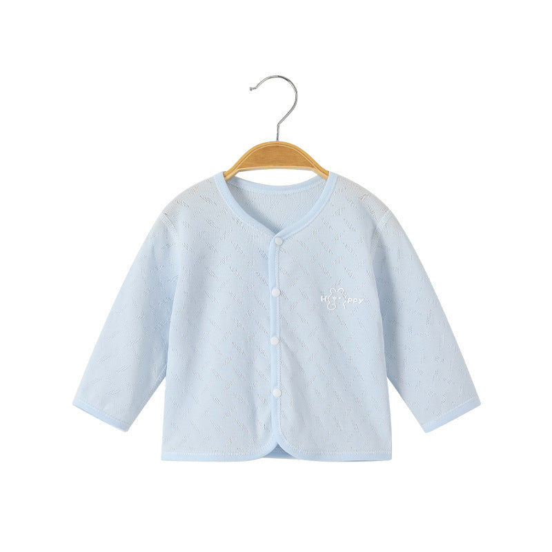 Unisex nan soft organische Baumwolle Snap-Front strukturierte Babystrickjacke mit gesticktem Teddy EB