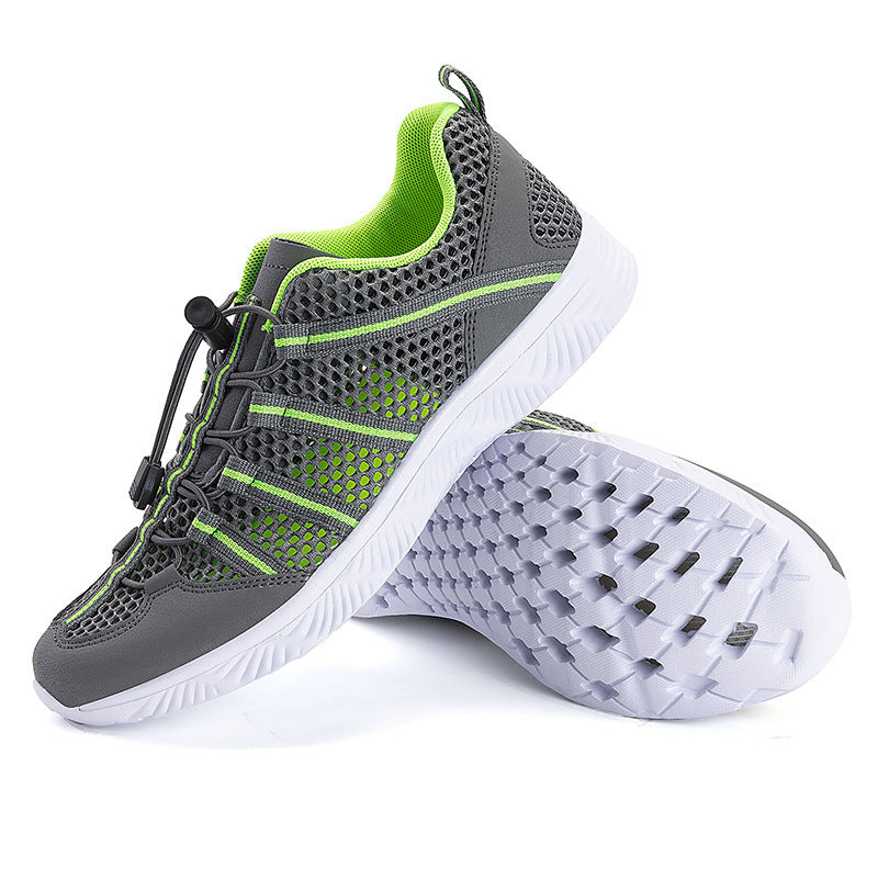 Damen nan atmungsaktiver Netzstoff-Sneaker mit Kordelzugverschluss, ultraleichter EVA-Flexsohle und gepolstertem Fersenkragen EB