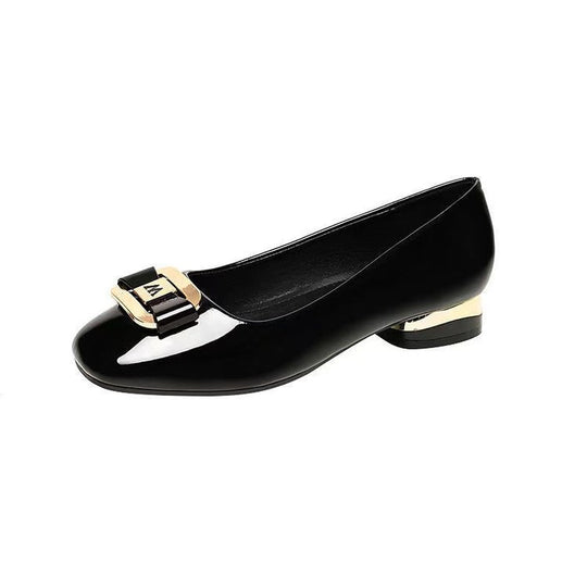 Damen Elegante Ballerinas mit modischem Schnallenverschluss EB