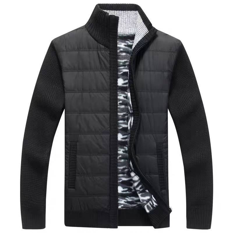 Herren moderne Steppjacke mit Strickärmeln EB