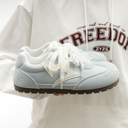 Damen Sportliche Sneaker mit trendiger Spitze und elastischem Schnellschnürsystem EB