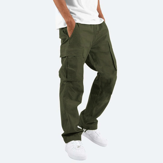 Herren Cargo-Hose mit praktischen Seitentaschen und elastischem Bund EB
