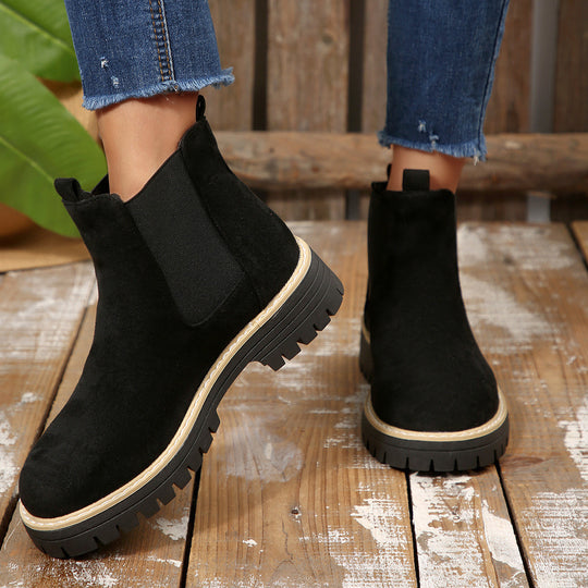 Damen nan Chelsea-Boots mit profilierter Traktorsohle und elastischen Seiteneinsätzen EB